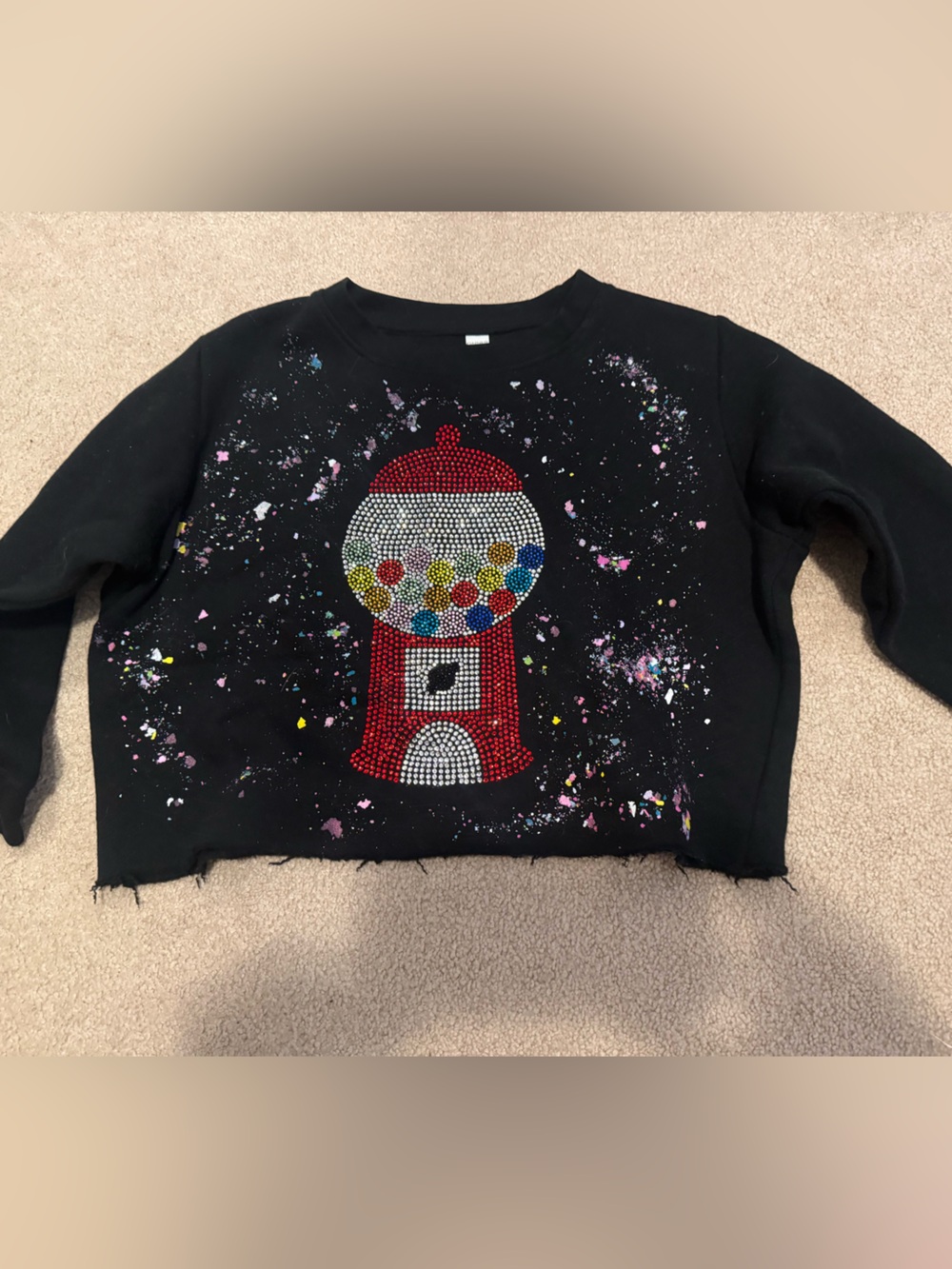 Rock & Candy Black Girls Gumball Machine Rhinestone Sweatshirt